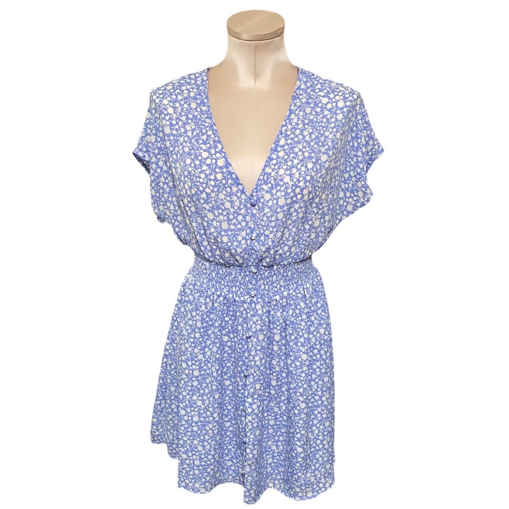 EUC Sienna Sky Periwinkle Floral Mini Dress